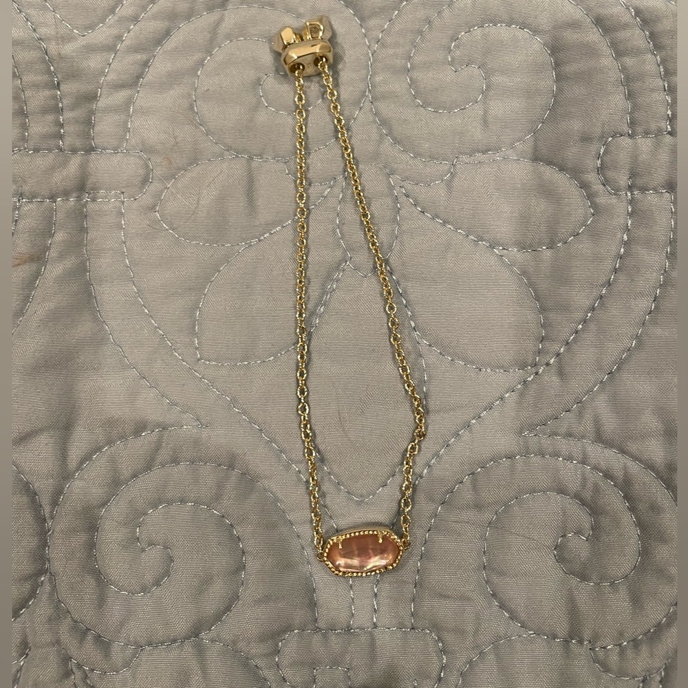 Kendra Scott Elaina Adjustable Chain Bracelet Pink